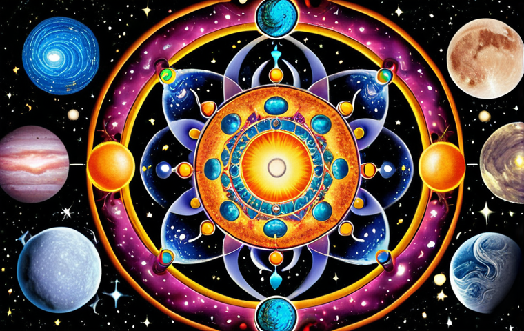 **Image Prompt for Cosmic Philosophy**: 
   "A vibrant cosmic scene depicting a living universe, with celestial bodies symbolizing Hindu deities intertwined with scientific elements like galaxies and expanding space. The image should convey the harmony between spiritual beliefs and scientific understanding of the universe's complexity."