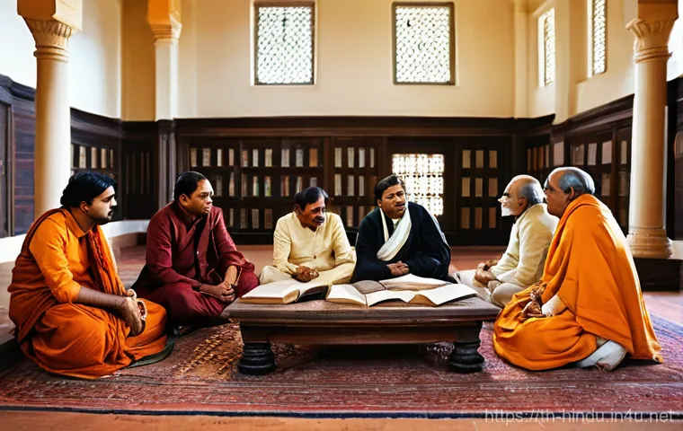 힌두교와 영국 식민지 시대 - **Prompt:** A detailed, wide-angle shot set in 19th-century colonial India. A group of British offic... 힌두교와 영국 식민지 시대 - **Prompt:** A detailed, wide-angle shot set in 19th-century colonial India. A group of British offic...