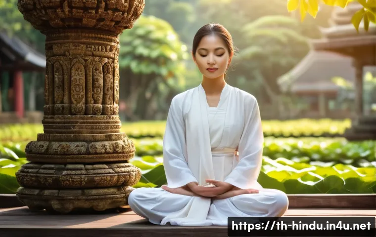 힌두교와 영적 지도자 - **Prompt 1: Inner Radiance in a Tranquil Thai Garden** A serene young woman (20-30s, Asian/Thai ...